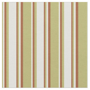 Dark Khaki, Light Yellow & Sienna Lines Muster Stoff