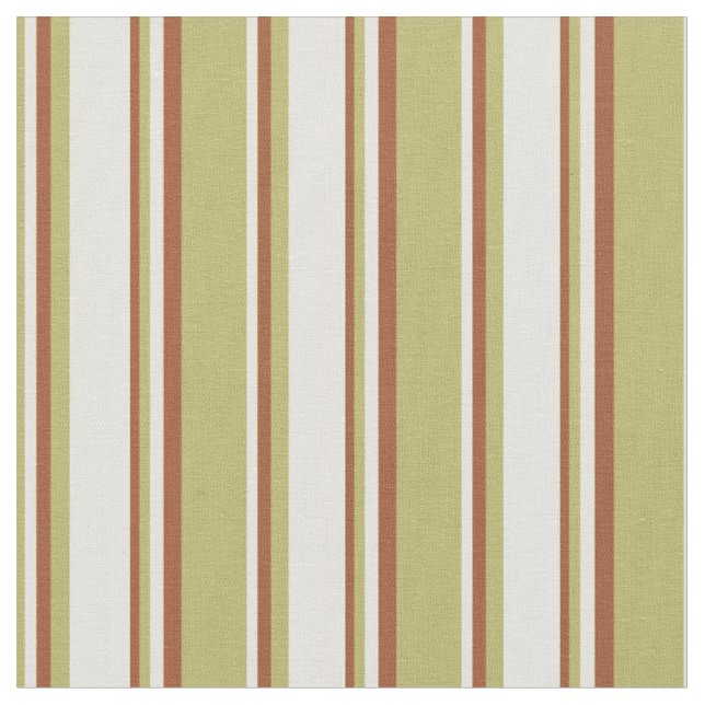 Dark Khaki, Light Yellow & Sienna Lines Muster Stoff (Nahaufnahme)