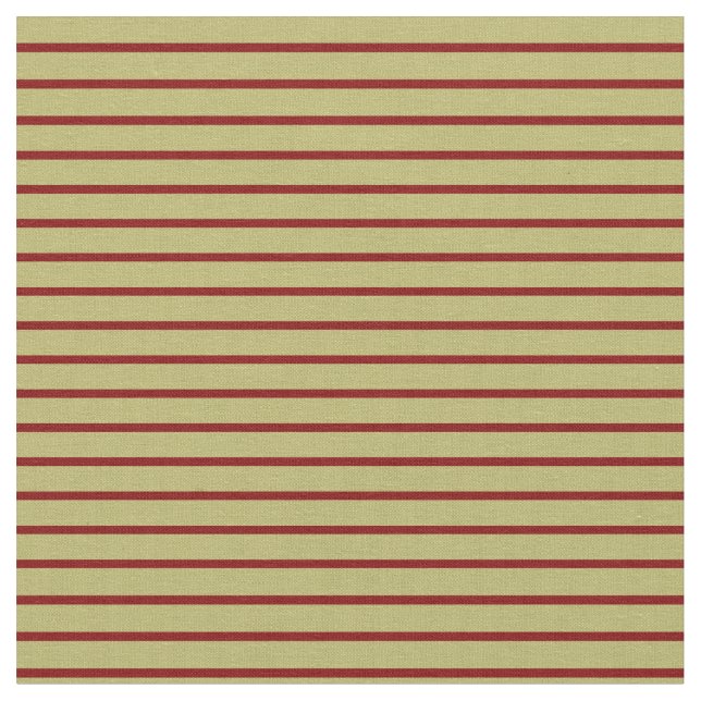 Dark Khaki und Maroon Stripes Stoff (Nahaufnahme)