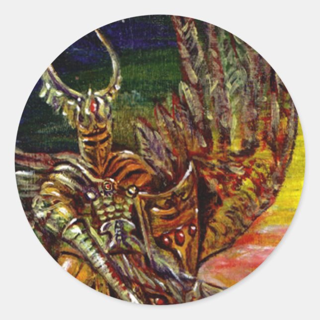 Dark Knight Runder Aufkleber (Vorderseite)