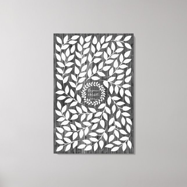 Dark Laurel - 150 Signature Leinwand Guest Book (Vorderseite)