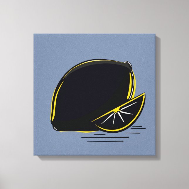 Dark Lemon – Minimal Graphic Art  Leinwanddruck (Vorderseite)
