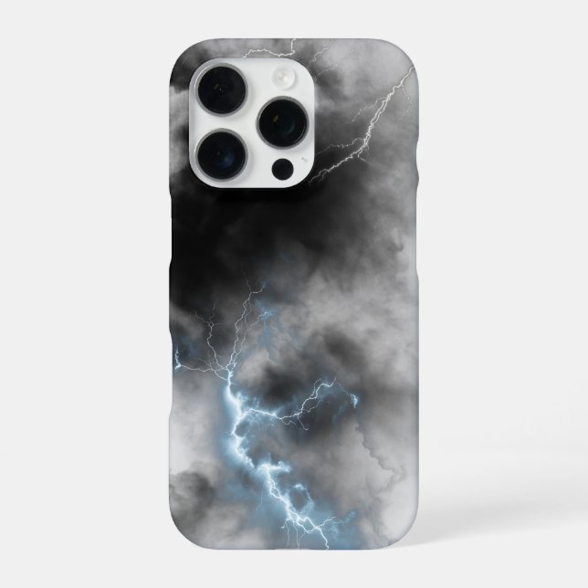 Dark Lightning Aesthetic Phone Case iPhone 16 Pro Hülle (Rückseite)