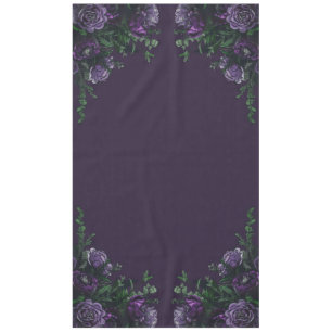 Dark Lila Floral Elegant Wedding Gothic Tischdecke