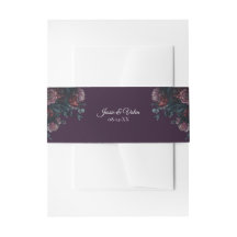 Dark Lila Floral Elegante Wedding Maroon Mauve