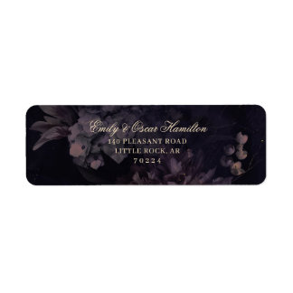 Dark Lila Floral Gothic Boho Rücksendeadresse