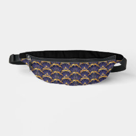 DARK LILA & GOLD ART DECO PATTER BAUCHTASCHE