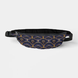 DARK LILA & GOLD ART DECO PATTER BAUCHTASCHE