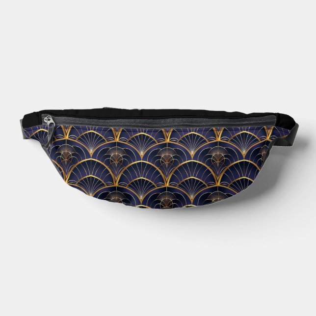 DARK LILA & GOLD ART DECO PATTER BAUCHTASCHE (Ablage )