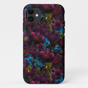 Dark Lila Moody Florals Antike Blume Case-Mate iPhone Hülle