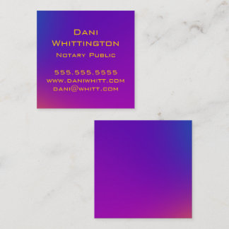 Dark Lila Ombre Quadratische Visitenkarte