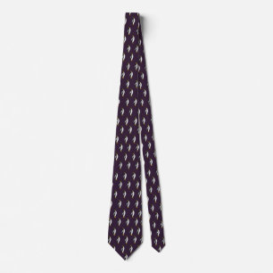 Dark Lila Penguin Animal Lovers Neck Tie Krawatte