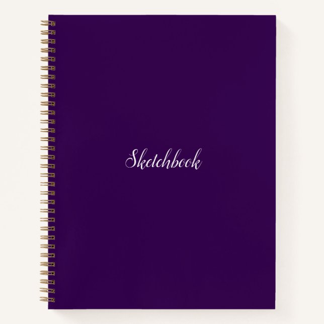 Dark Lila Sketchbook Notizbuch (Vorderseite)