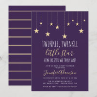 Dark Lila Twinkle Little Star Baby Dusche