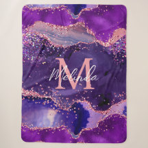 Dark Lila und Pink Glitzer Sequins Agate