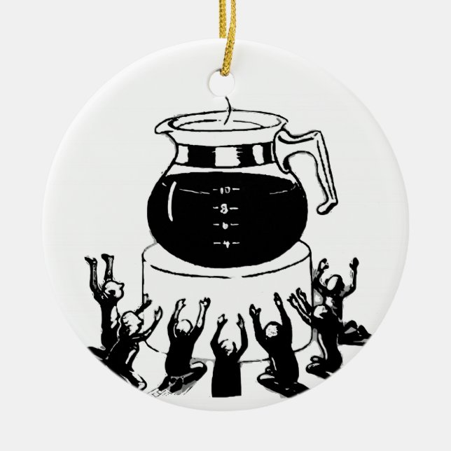 Dark Lord Coffee, Worship Coffee Keramik Ornament (Vorne)