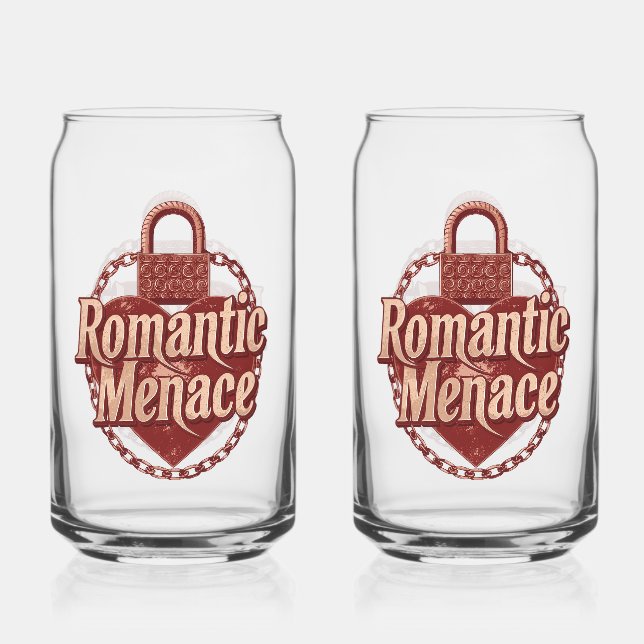 Dark Love Quote with Chains and Heart Dosenglas (Vorderseite)