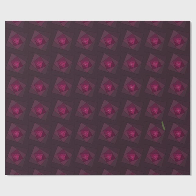 Dark Magenta Modern Geometric Layered Pattern  Geschenkpapier (Flach)
