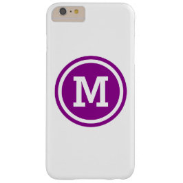 Dark Magenta und White Circle Monogram Case-Mate iPhone Hülle