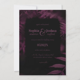 Dark Magenta Verlasst gotische Hochzeitshandlung Einladung