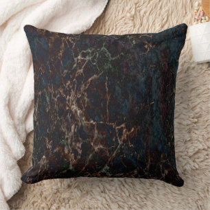 Dark Marble Throw Kissen