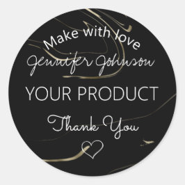 Dark Marbling Runder Aufkleber