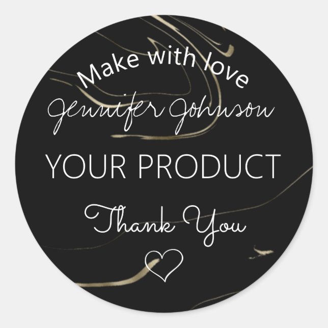 Dark Marbling Runder Aufkleber (Vorderseite)