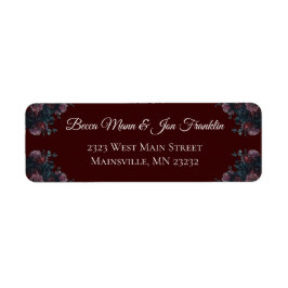 Dark Maroon Mauve Gothic Elegant Wedding