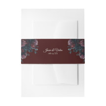 Dark Maroon Mauve Gothic Elegant Wedding