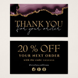 Dark mauve aga danke Ihnen Discount Card