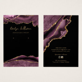 Dark mauve agate Schmuckkarte