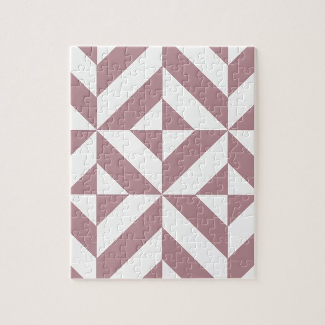 Dark Mauve Geometric Deko Cube Pattern (Vertikal)