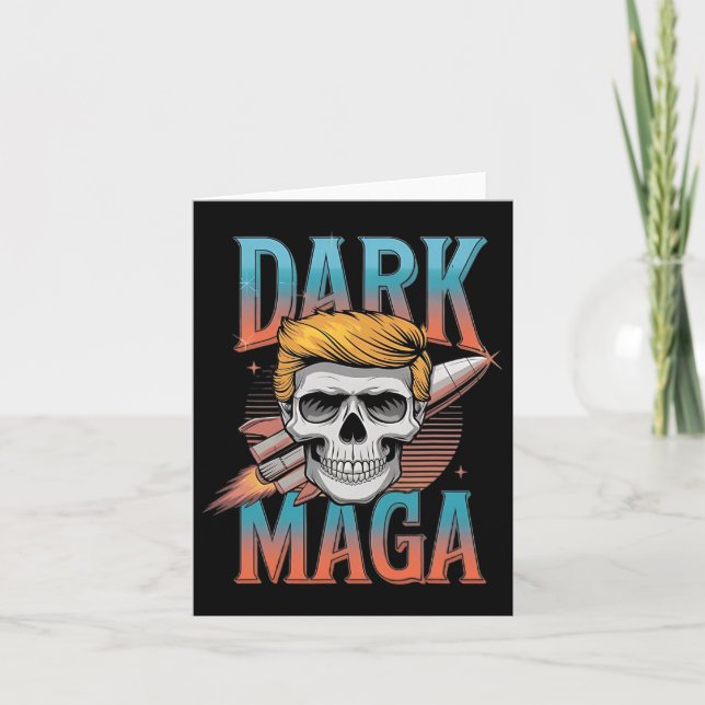 Dark Mega 2024 US Trump Halloween Costume Funny S Karte (Vorderseite)
