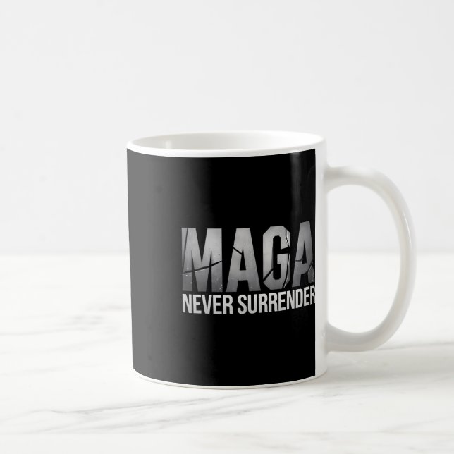 Dark Mega Trump 2024 Mega Never Surrender  Kaffeetasse (Rechts)