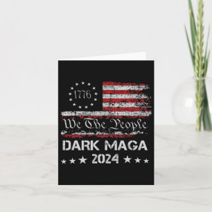 Dark Mega Trump 2024 US-Flagge Vintager Präsident  Karte