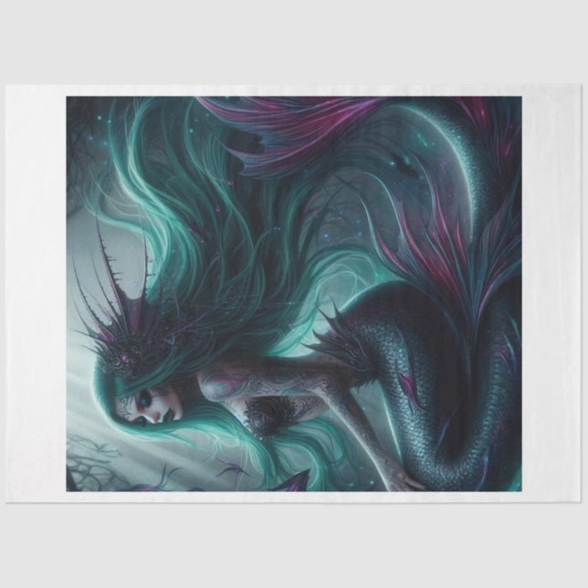 Dark Mermaid Seidenpapier (Vorderseite)