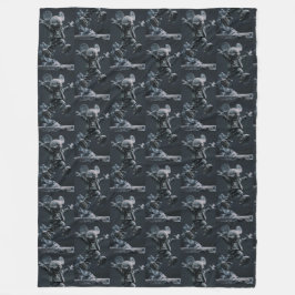Dark Mickey Mouse Muster Gothic Design Fleecedecke