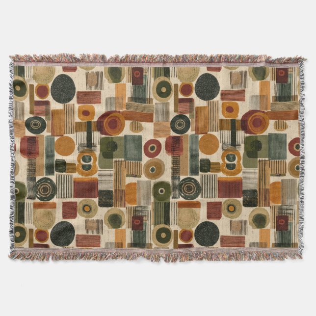 Dark Mid Century Geometric Pattern (2) Decke (Vorderseite)