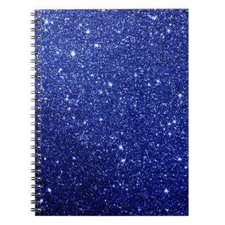 Dark Midnight Blue Glitzer Notizblock