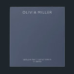 Dark Midnight Blue Minimalist Notepad Notizblock<br><div class="desc">Dark Midnight Blue is a deep navy with a refined intensity. Classic and timeless with a modern edge, it feels confident, classy, and elegant. The personalizable text features a classic, elegant font in clean white.</div>