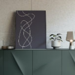 Dark Midnight Blue Minimalistische Abstrakt Line A Poster<br><div class="desc">Elegante,  aber einfache,  minimalistische abstrakte Linienkunst zeichnend in dunkelblauem Mitternachtsblau.</div>
