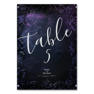 Dark Midnight Gothic Elegance Tischnummer