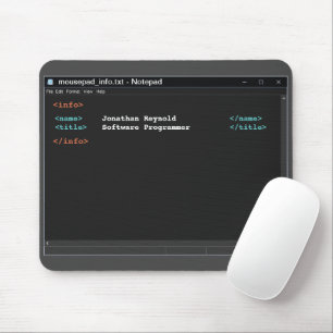 Dark Mode Coder für die Programmierung im Notepad Mousepad