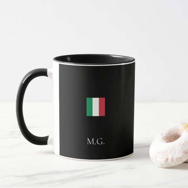 Dark Mode Matte Black Ceramic Mug Custom (Avec donut)