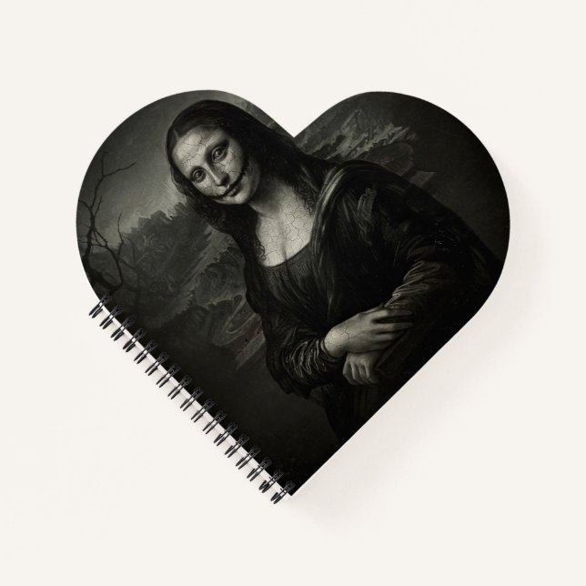 Dark Mona Lisa Notebook Notizbuch (Vorderseite)