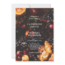 Dark Moody Elegant Burgundy Fruit Wedding