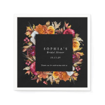 Dark Moody Fall Floral Romantisches Brautparty