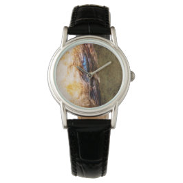 Dark Moody Feather Abstract Designer Watch Armbanduhr
