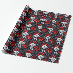 Dark Moody Floral Geschenkpapier