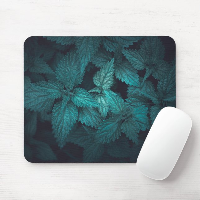 Dark Moody Floral Nature Foto Mousepad (Mit Mouse)